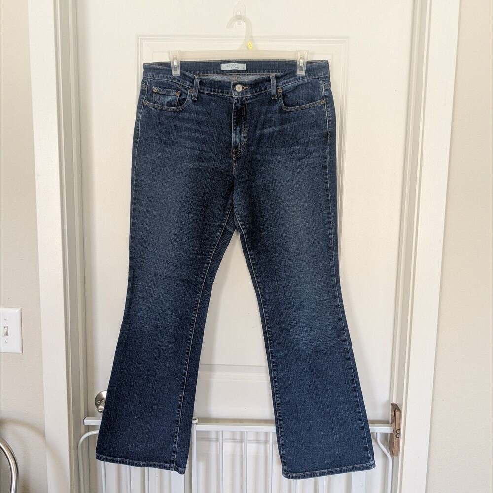 Levi's 515 Women's Jeans Size 16 L/G Bootcut Blue Denim Stretch 99% Cotton